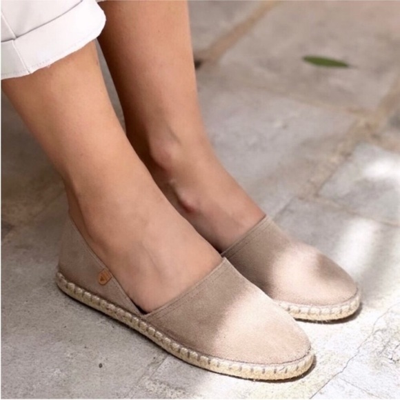 Verbenas Espadrilles Carmen Suede Made in Spain Neutral Gray Women’s EU 38 - Picture 1 of 12